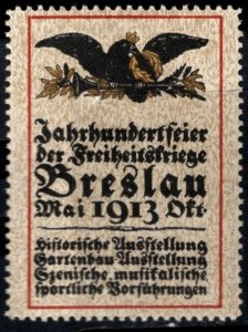 1913 Germany Poster Stamp Centenary Celebration Of Breslau Freedom May-October