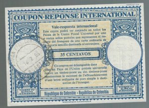 Colombia 1955 International Reply Coupon IRC 35 cents