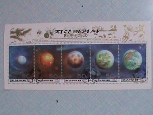 KOREA STAMP: 1996-COLORFUL KOREA SPACE CTO-NH MINI SHEET