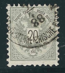 Austria Off Turkey Mi 12B Used F/VF 1863  SCV $600.00