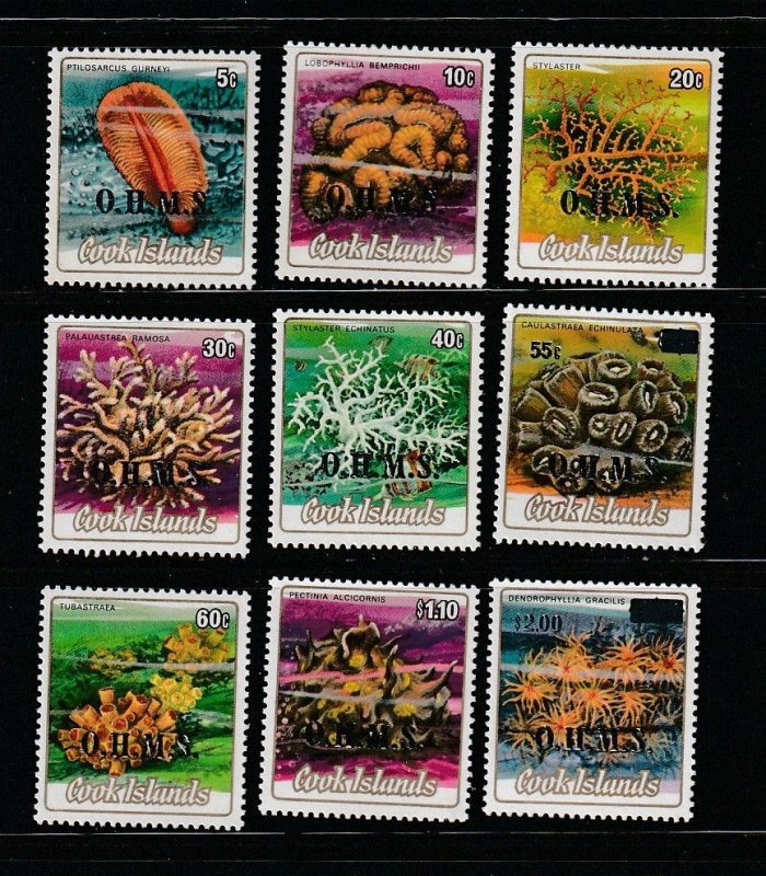 Cook Islands O32-O40 Set MNH Overprints