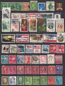 USA Selection of 51 used stamps ( J1425 )