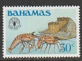 1981 Bahamas - Sc 502 - MNH VF - 1 single - Lobster