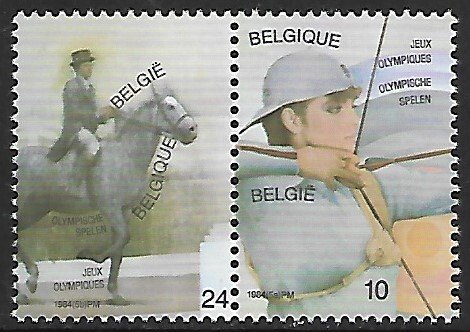 Belgium # 1166a-b - Olympics Los Angeles - pair from SS - MNH.....{A+}