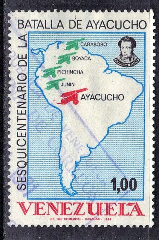 VENEZUELA SC# 1096 **USED** 1974  1b    SEE SCAN