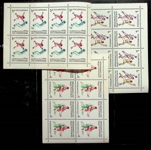 RUSSIA Sc 6084A-86A NH MINISHEETS OF 1992 - OLYMPICS - 20 COPIES - Sc$200