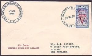 NEW ZEALAND ANTARCTIC 1960 Flight cover McMurdo to NZ..............35102