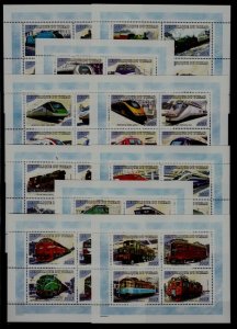 Chad 897-906 MNH s/s Trains SCV90