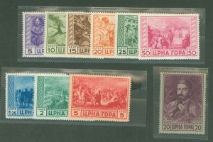 Montenegro #2N33-42 Mint (NH) Single (Complete Set)