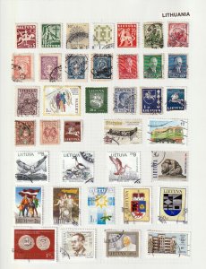 Latvia Lithuania OLD/Modern M&U Collection on Pages(Aprx 120 Items)Goy2988