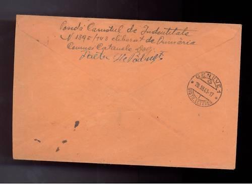 1943 Dolj Romania Jewish Labor Camp Cover to Red Cross