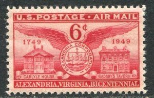 SCOTT US  C40  ALEXANDRIA BICENTENNIAL  6¢  SINGLE  MINT NEVER HINGED