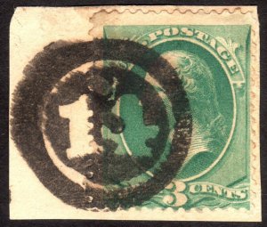 1881 US, 3c, George Washington, Sc 207, Full Fancy cancel