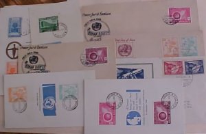 AFGHANISTAN FDC 8 DIFF. 4 ARE CARDS 1954-1962 CACHET ,6 ARE UNADDRESSED