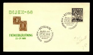 Iceland 1968 DIJEX Event Cover - L6747