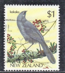 NEW ZEALAND SC# 768 **USED** $1  1985-89  BIRD   SEE SCAN