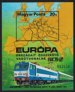 Hungary Development of the railway MS IMPERF 1979 MNH SG#MS3244 MI#Block 137B