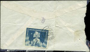 1951 East Berlin Germany to USA Airmail 120 pf DDR  #81, #1032, #1042