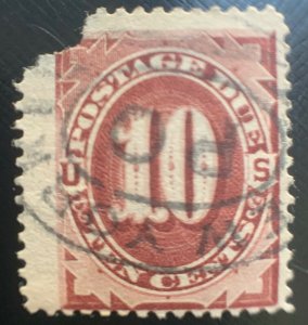 1884 Postage Due US Stamp #J19 Used