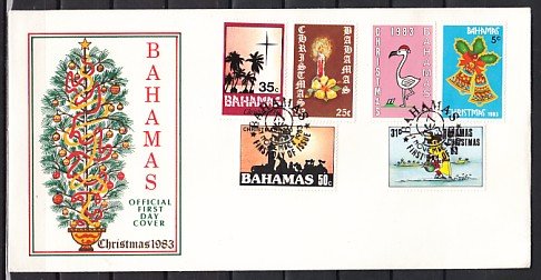 Bahamas, Scott cat. 547-552. Christmas issue. First day cover. ^