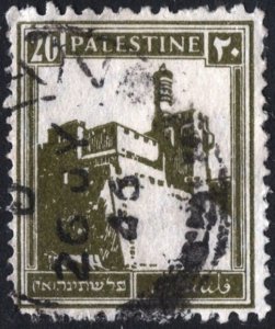 Palestine SC#77 20m Citadel, Jerusalem (1944) Used