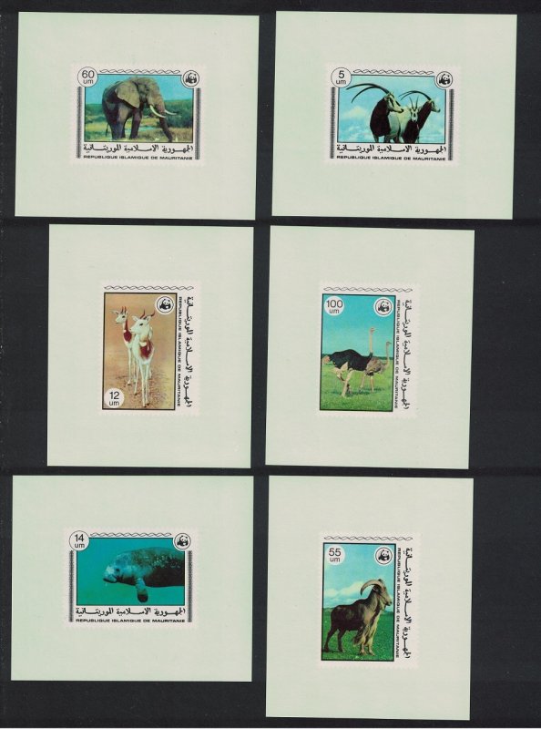 Mauritania Birds WWF Endangered Animals 6 De-Luxes 1978 MNH SC#383-388