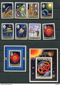 Ajman 2 SS+stamps MNH Space MNH 13720