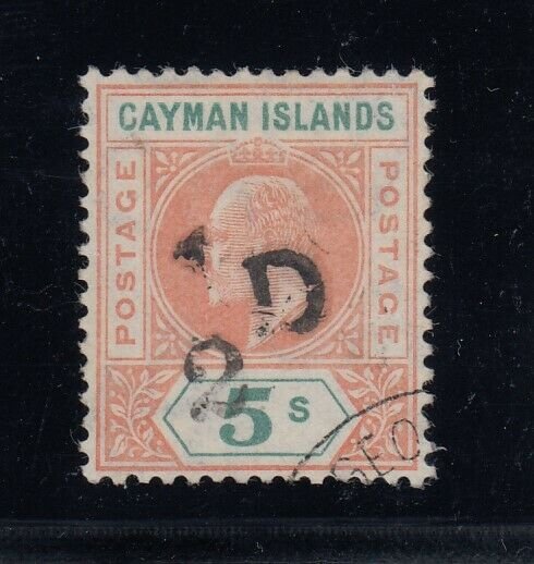 Cayman Islands, SG 18 var, used Slotted Frame variety, only 15 possible!