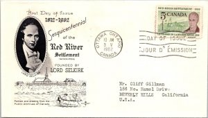 Canada 1961 FDC - Red River Settlement - Ottawa, Ontario - J3861