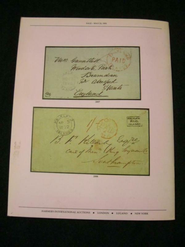 HARMERS AUCTION CATALOGUE 1991 FALKLAND ISLANDS 'GEORGE LAZARNICK'