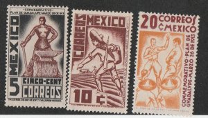 MEXICO #737-9 MINT HINGED complete