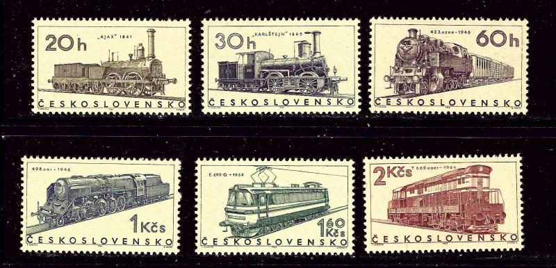 Czechoslovakia 1374-79 MNH 1966 Locomotives