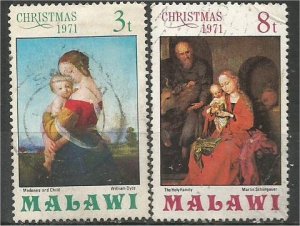 MALAWI 1971, used 3t&8t, Paintings Scott 178-179