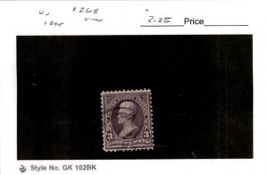 United States Postage Stamp, #268 Used, 1895 Jackson (AC)