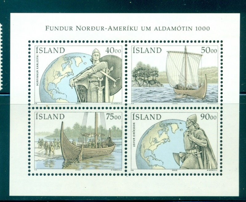 Iceland - Sc# 905a. 2000 Discovery of Vinland. MNH Souvenir Sheet. $8.00.