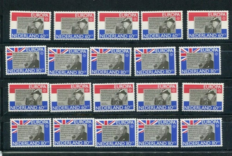 D093783 Europa CEPT 1982 History Wholesale 10 Series MNH Netherlands