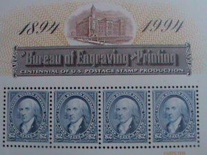 ​UNITED STATES-1994-SC#2875 BUREAU OF ENGRAVING & PRINTING - MNH S/S SHEET VF