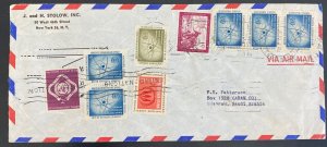 1960s United Nations New York USA airmail Cover to Dhahran Saudi Arabia