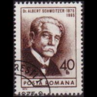 ROMANIA 1975 - Scott# 2551 Schweitzer Set of 1 Used