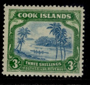 COOK ISLANDS GVI SG129, 3s greenish blue & green, M MINT. Cat £65.