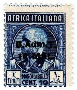 (I.B) BOIC (Tripolitania) Revenue : Duty Stamp 10m on 10c OP