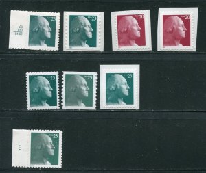 3467, 3475, 3482-3, 3416-18, 3819 George Washington Stamps MNH 2001-2003