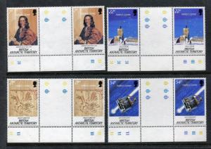 British Antarctic Territory 129-132 gutter pairs MNH. Halley's Comet 1986 x20391