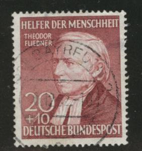 Germany Scott B329 used 1952 Fliedner stamp CV$10.50 Thin