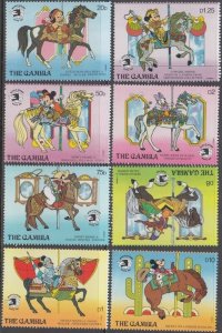 GAMBIA #898-905 DISNEY STAMPS CELEBRATING WORLD STAMP EXPO 1989 with CAROUSELS