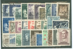 Austria #587-615 Used Single (Complete Set) (Cat)