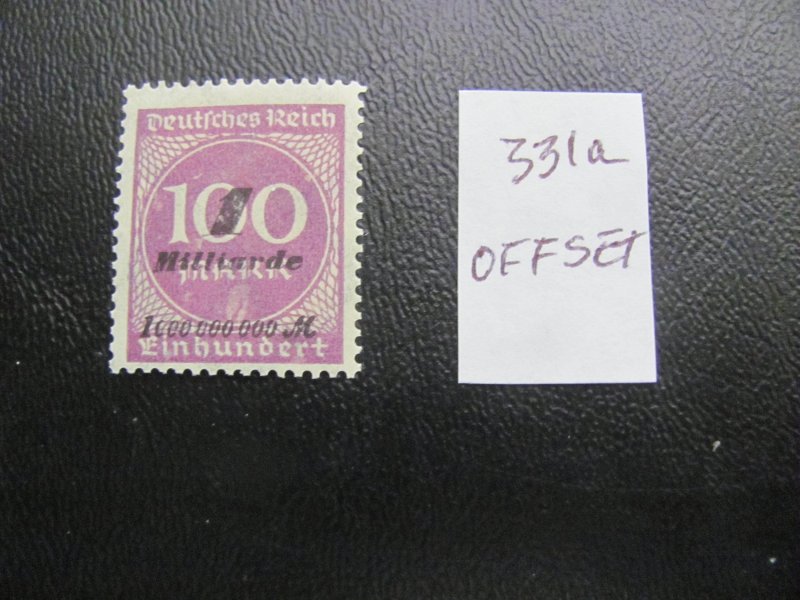 GERMANY 1923 MNH  MINR. 331a INFLATION OFFSET ON BACK $200