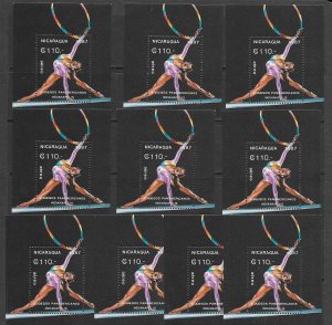 Nicaragua  1653 MNH Olympic S/S x 10, vf 2022 CV $35.00