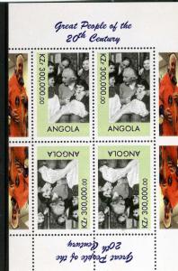 Angola 2000 Einstein Space  Sheet Perforated Inverted mnh.vf