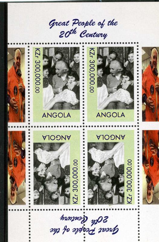 Angola 2000 Einstein Space  Sheet Perforated Inverted mnh.vf